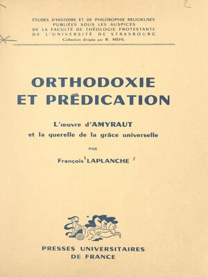 cover image of Orthodoxie et prédication